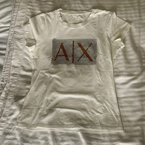 A/X Armani Exchange Women Sequins Logo Tee